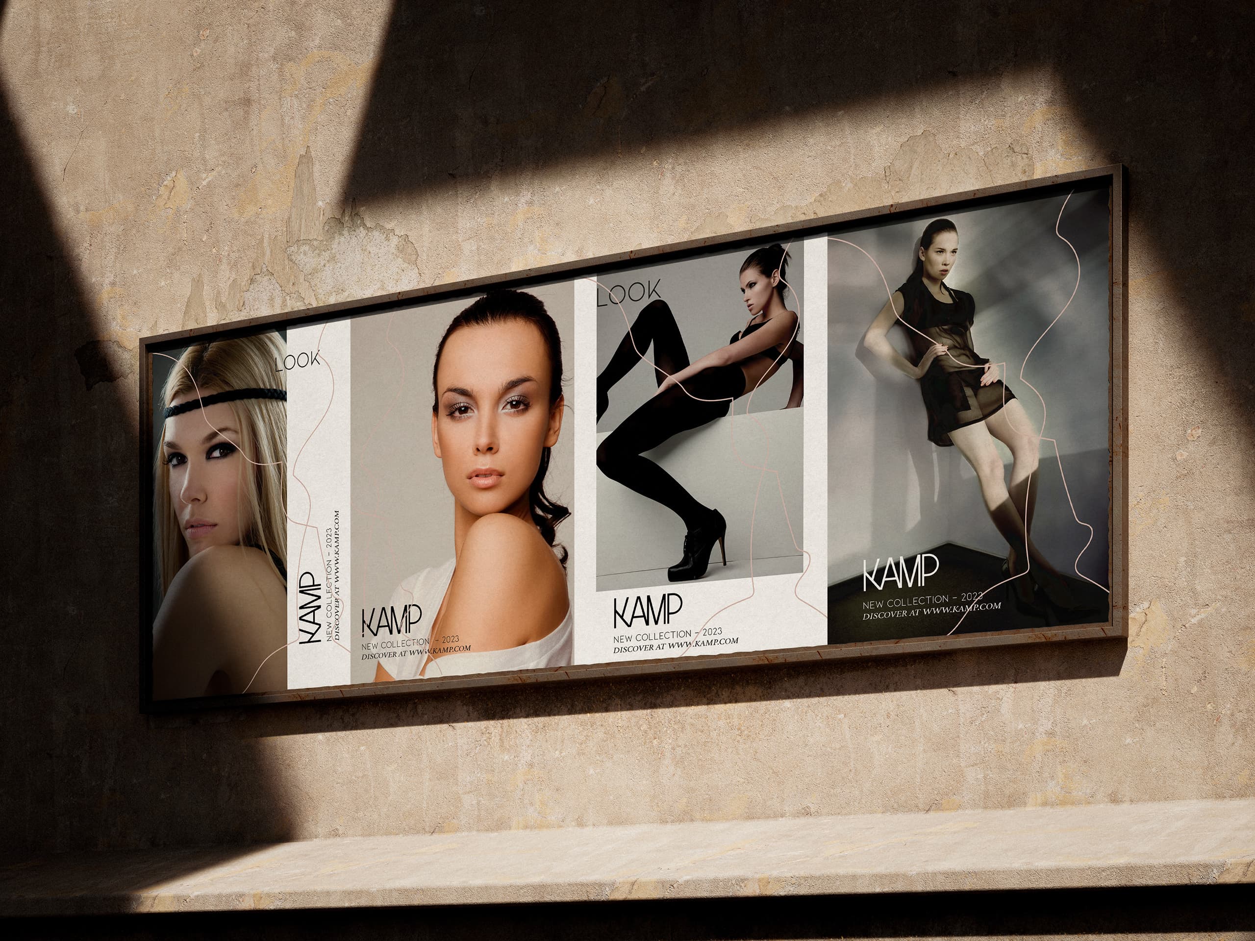 Renovación de la marca: Nuevo branding de Kamp, una marca de moda femenina.