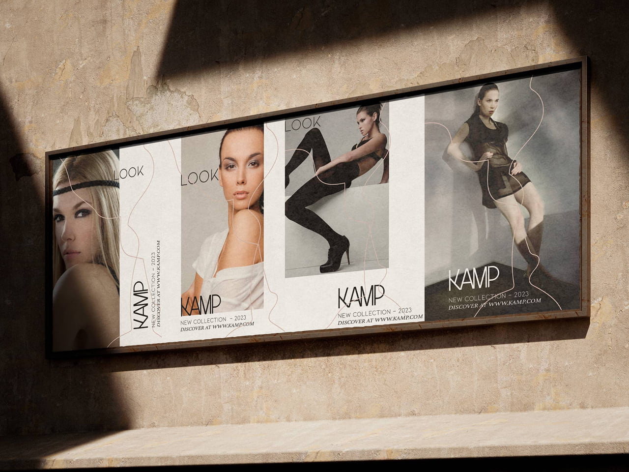 Renovación de marca: Nuevo logotipo y diseño de marca para Kamp, una marca de moda femenina líder.
